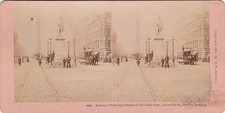 * STEREOVIEW - Dublino Irlanda - Colonna di Nelson, Statua di Sir John (B.W.Kilburn)