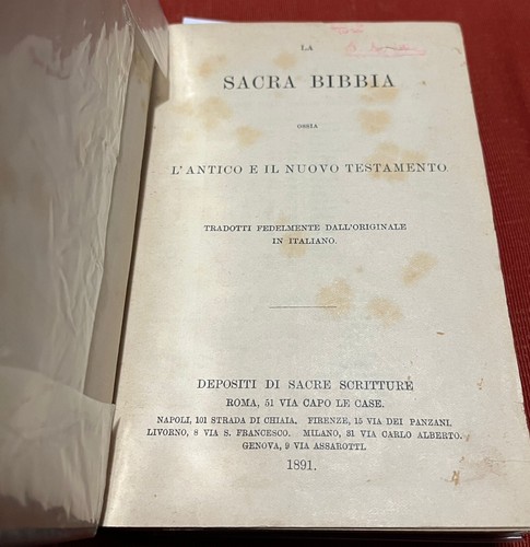 Sacra bibbia diodati 1891 1888 - diodati, 1891/1888