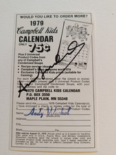 1979 ANDY WARHOL CAMPBELL'S COUPON BAMBINI FIRMATI