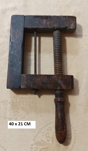 Antico morsetto morsa legno - morsa,