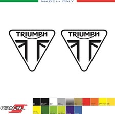 2 ADESIVI TRIUMPH LOGO FILETTO mm.50x45 STICKERS KLEBSTOFFE PEGATINAS ACE CAFE