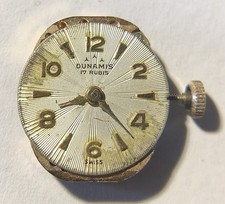 Dunamis Donna Calibro AS 976.Il Movimento Funziona +quadrante, lancette, corona.