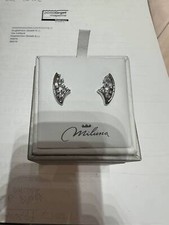 Orecchini miluna oro bianco - bianco, e