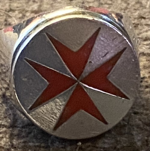 Anello croce ferro maltese - ferro,