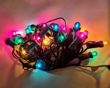 Luci Natale Vintage Colorate Cordoniera 20 Incandescenza Wimex Nuove