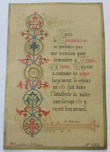 Canivet santino holy card - canivet,