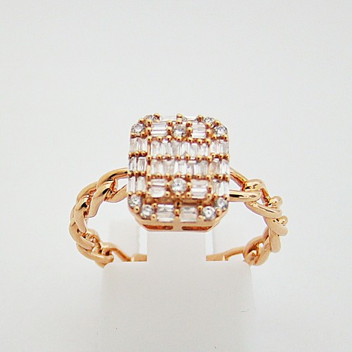 Anello oro rosa 750 kt - rosa,