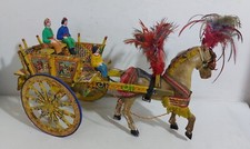 80341 Carretto Siciliano in legno e gesso - Lunghezza 50 cm