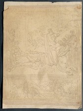 disegno antico 1820-40 firmato