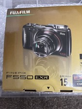 Fujifilm FinePix F550EXR fotocamera digitale compatta usata 16 MP LCD con masterizzazione gialla