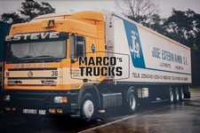 Foto camion Pegaso Troner 370 38TX intercooling rimorchio valigia Spagna giallo #e1or