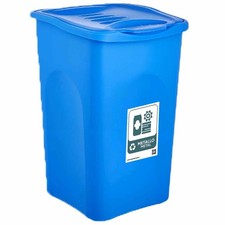 Bidone Blu 50LT con Coperchio