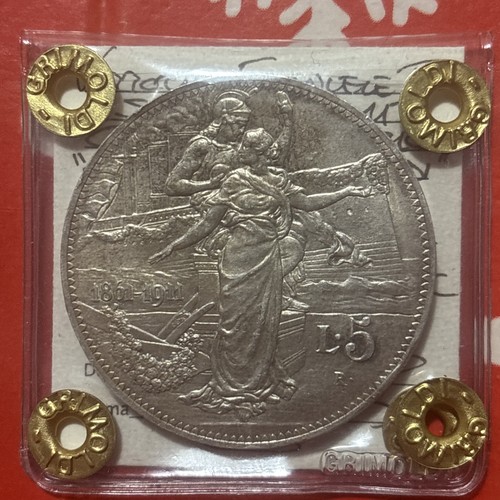 Moneta lire 1911 - 5, con