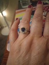 Anello zaffiro blu - zaffiro, scuro