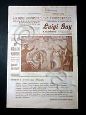 Catalogo Listino illustrato Luigi Gay - Articoli per alberghi e per feste - 1939