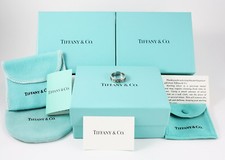 Anello Tiffany & Co Argento Collezione Atlas 1995 Size 13