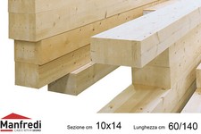 Travi in Legno Lamellare di Abete GL24h, Sez. 10x14 cm, Lunghezza da 60 a 140 cm
