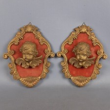 Quadretti Sacri Altorilievi Angeli Putti Alati Da Parete Collezione Vintage 1960