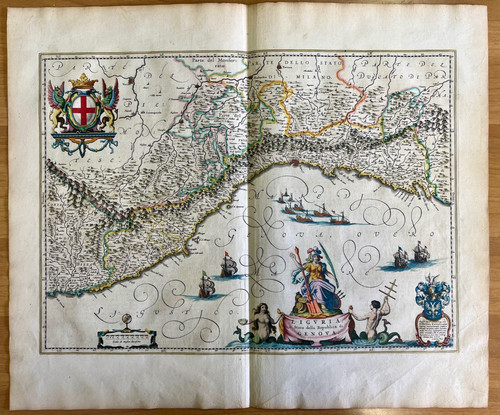 Liguria stampa antica mappa - antica,