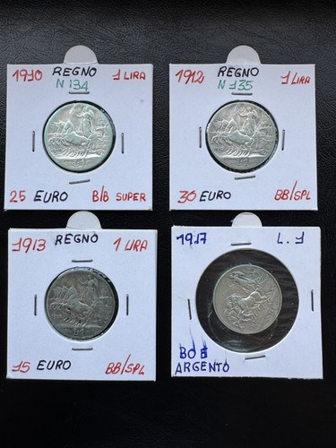 Lotto monete argento lira - argento-1,