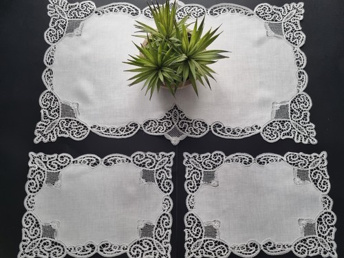 Set centrini puro lino - set, 3