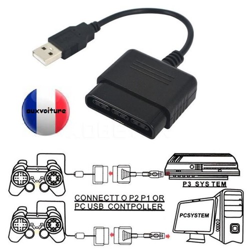 Usb adaptateur manette ps1 ps2 - adaptateur,