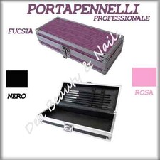 PORTA PENNELLI VALIGIA CUSTODIA RIGIDA NAIL ART RICOSTRUZIONE UNGHIE