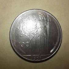 100 Lire 1958 Errore Di Conio