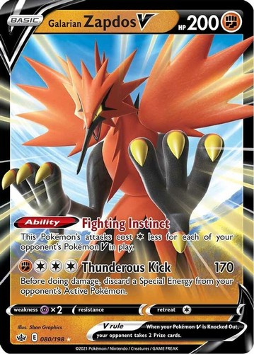Galarian zapdos 080 198 - v, 080/198