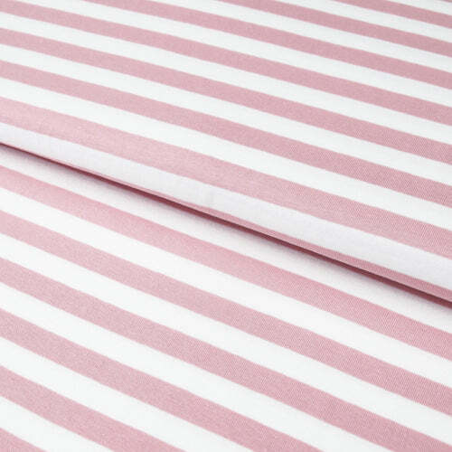 Jersey cotone rigato rosa - di,