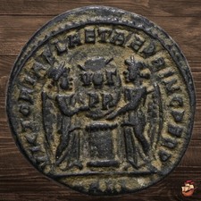 Moneta Follis Bizantina Costantino I Arelate 2 Vittorie VICTORIAE LAETAE @u1075