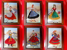 QUADRI CARTOLINE CAMPANIA EMILIA LIGURIA PIEMONTE SARDEGNA TOSCANA COSTUMI RICAM