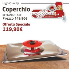 COPERCHIO MAGIC COOKER  RETTANGOLARE CM 40x30 USATO CONDIZIONI OTTIME