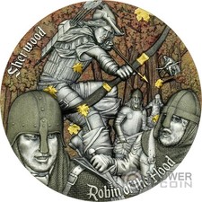 ROBIN OF THE HOOD Sherwood 2 oz moneta argento 2000 franchi Camerun 2024