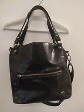 borsa donna in pelle - carpisa - colore nero lucido - multitasche