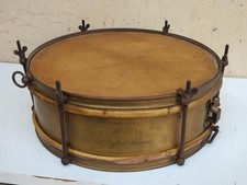 ANTICO D'EPOCA TAMBURO RULLANTE DA PARATA IN MEMORIA GENERALE RAFFAELE ALISIARDI