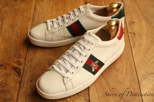 Gucci ace bianco ape - gg, scarpe