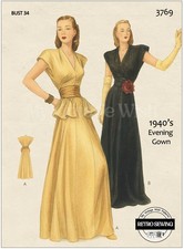 Abito da sera vintage anni '40