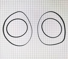 Cinghia per Kenwood RXD 550 ponte cassetta 2x piatta, 2x quadrata cinghia trapezoidale Belt