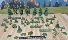 ALBERI SIEPI VEGETAZIONE ACCESSORI PER PLASTICO FERROVIARIO H0 HO