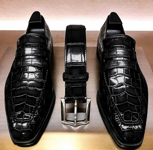 Scarpe mocassino uomo - fatte, a