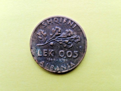 Moneta lek 1940 albania - moneta,