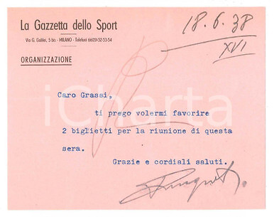1938 milano la - 1938, gazzetta
