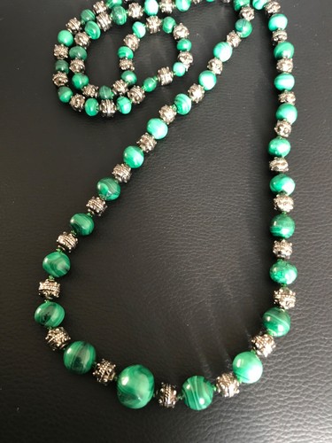 Collana lunga malachite - collana,