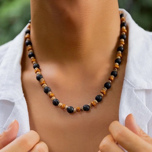 Collana uomo bigiotteria lava - uomo,