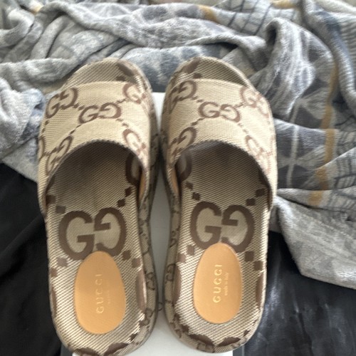 Gucci logo beige - beige, marrone