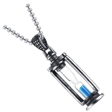  Collanina Clessidra Ciondolo Titanium Steel Necklace Collana Per Uomini