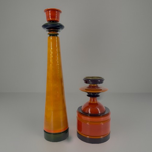 Wood candlestick holders - wood,