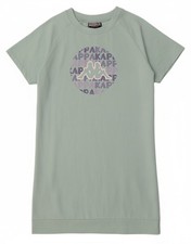 KAPPA Vestito T-Shirt Donna Grafica UK 16 Grande Verde CI03