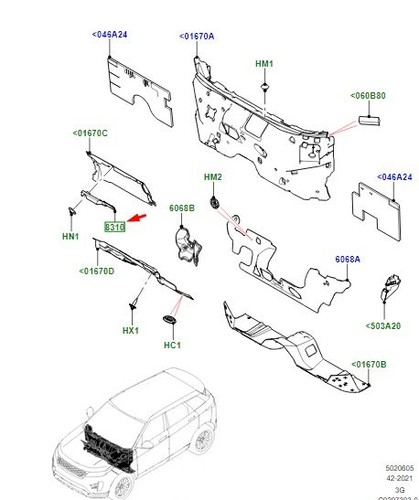 Deflettore aria land rover - deflettore,